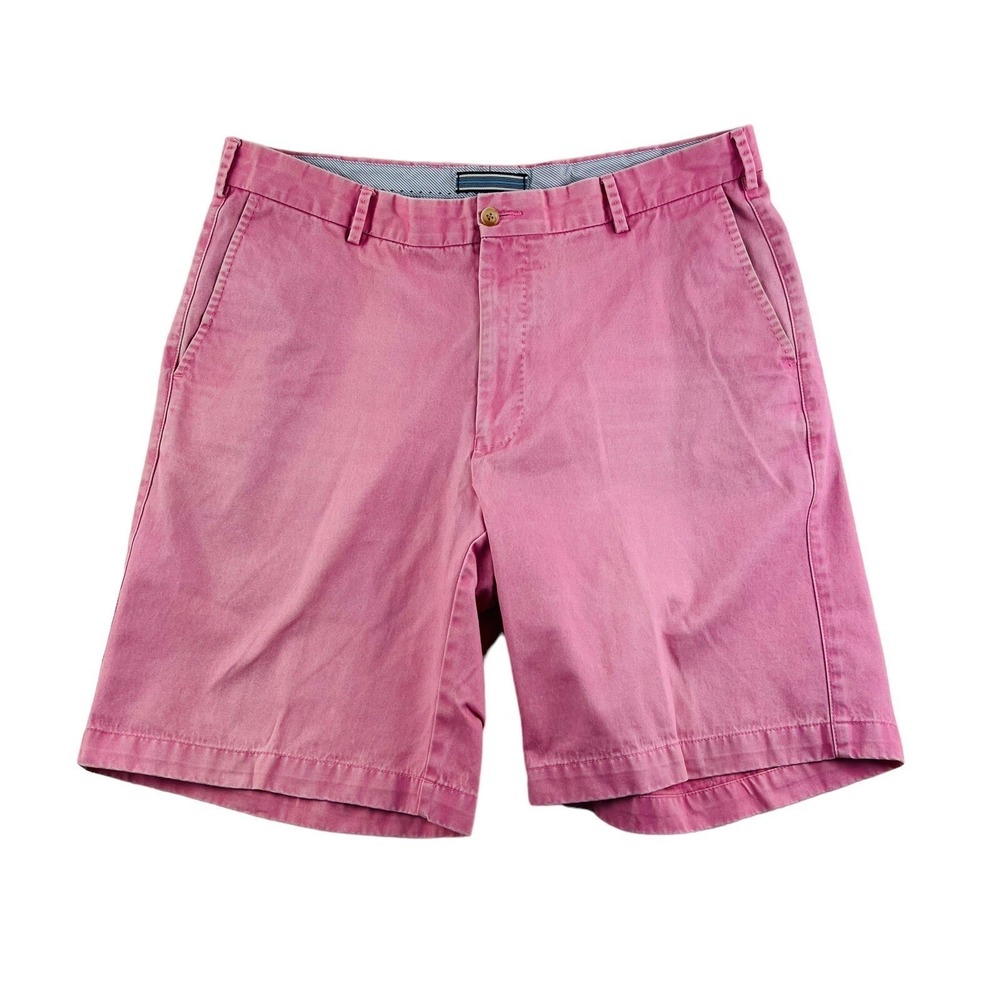 Peter Millar Pink Pima Cotton Flat Front Chino Shorts Mens Size 36X9
